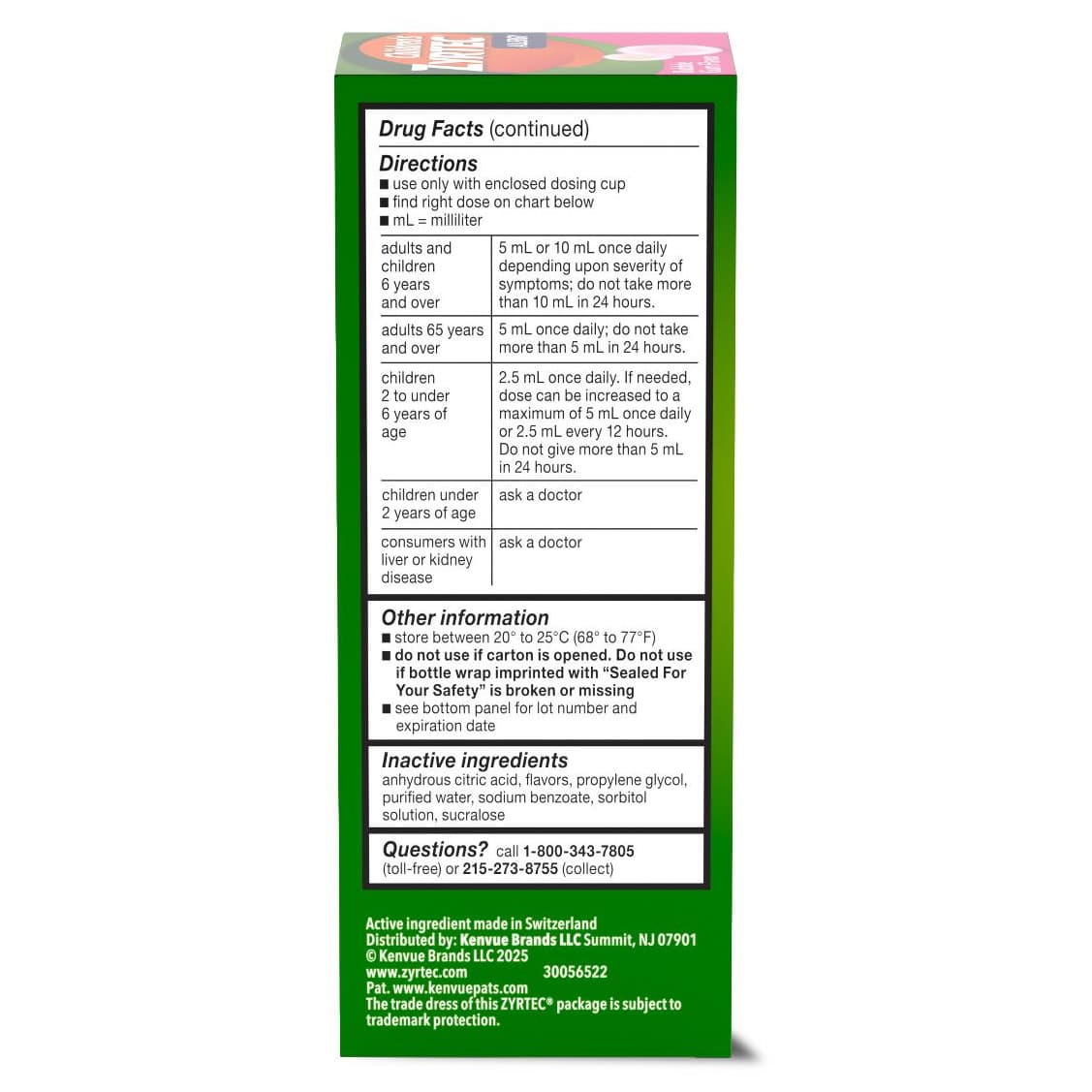 Zyrtec Children's Antihistamine Allergy Syrup - Image 3