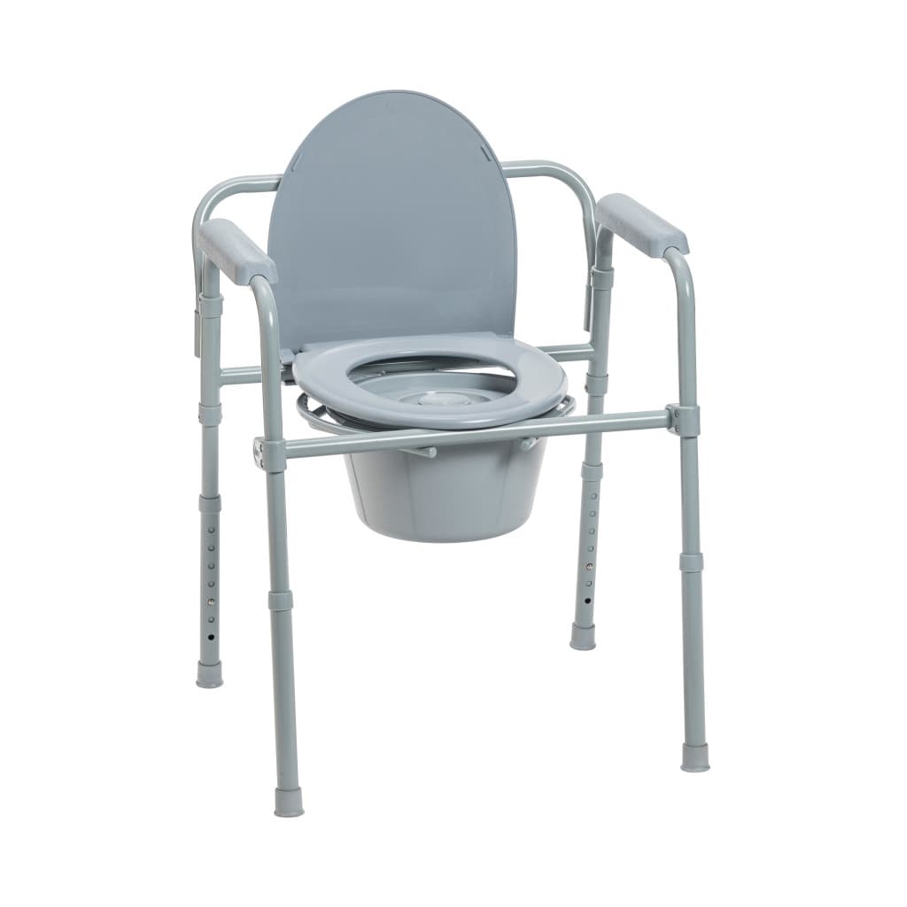 Drive Folding Steel Commode Combo with Absorbent Commode Liners - Each