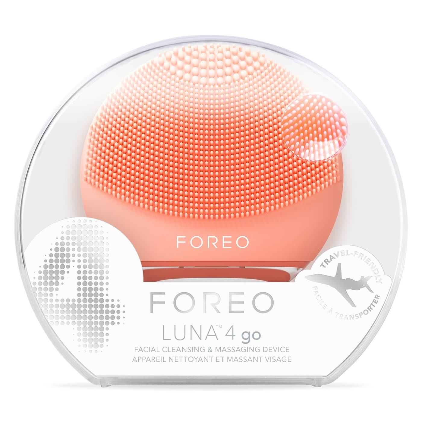 Foreo LUNA 4 go Facial Cleansing and Massage Device, Perfect Peach - Each - Image 1