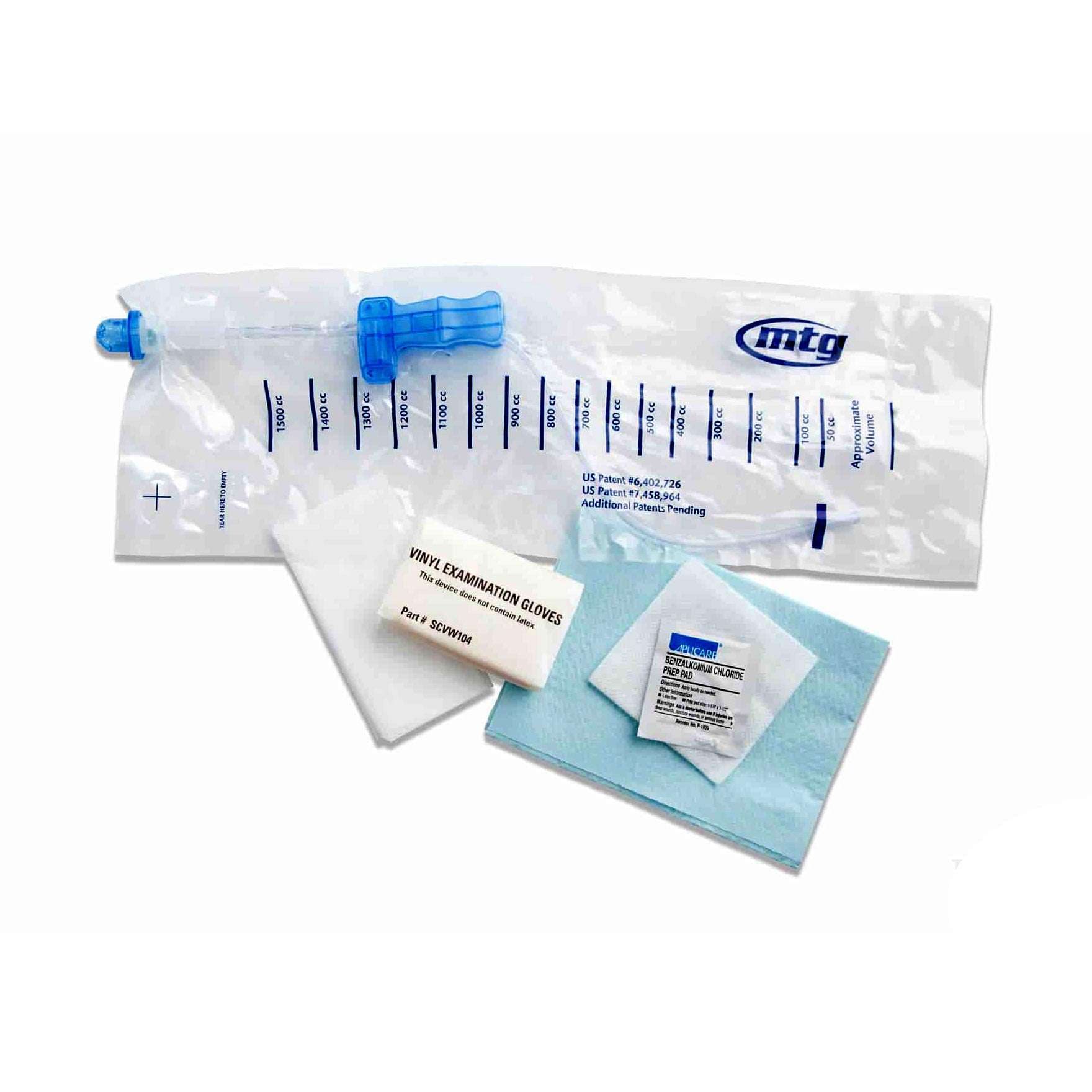 EZ-Gripper Closed System Firm Intermittent Catheter Kit, 14 Fr, 16" - Case of 50 - Image 1
