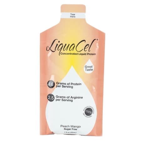 LiquaCel Ready to Use Oral Supplement, Peach Mango, 1 oz - Case of 30 - Image 1