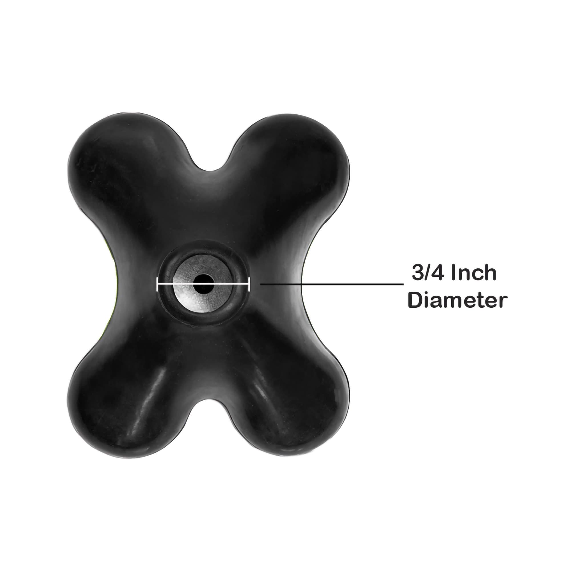 McKesson Black Rubber 4-Point Cane Tip - Image 4