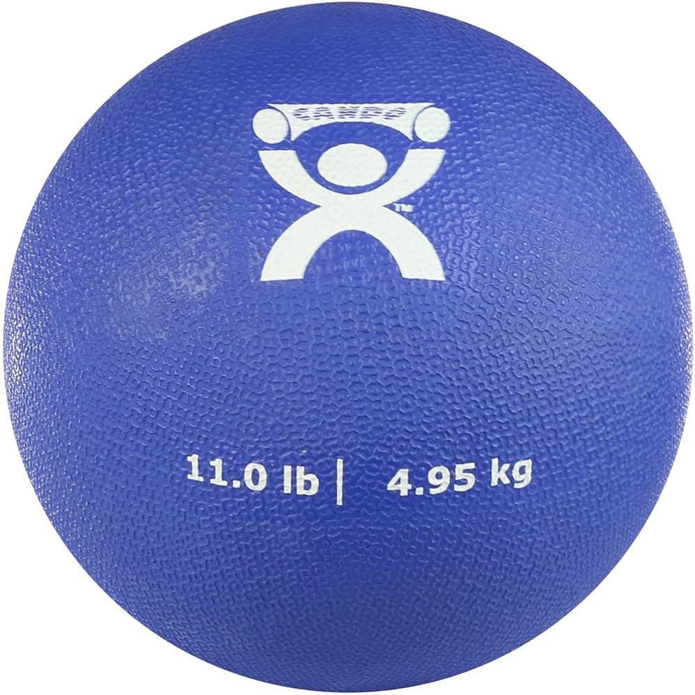 CanDo Soft Pliable Medicine Ball, 7 Inch Diameter, Blue, 11 Lbs - Image 1
