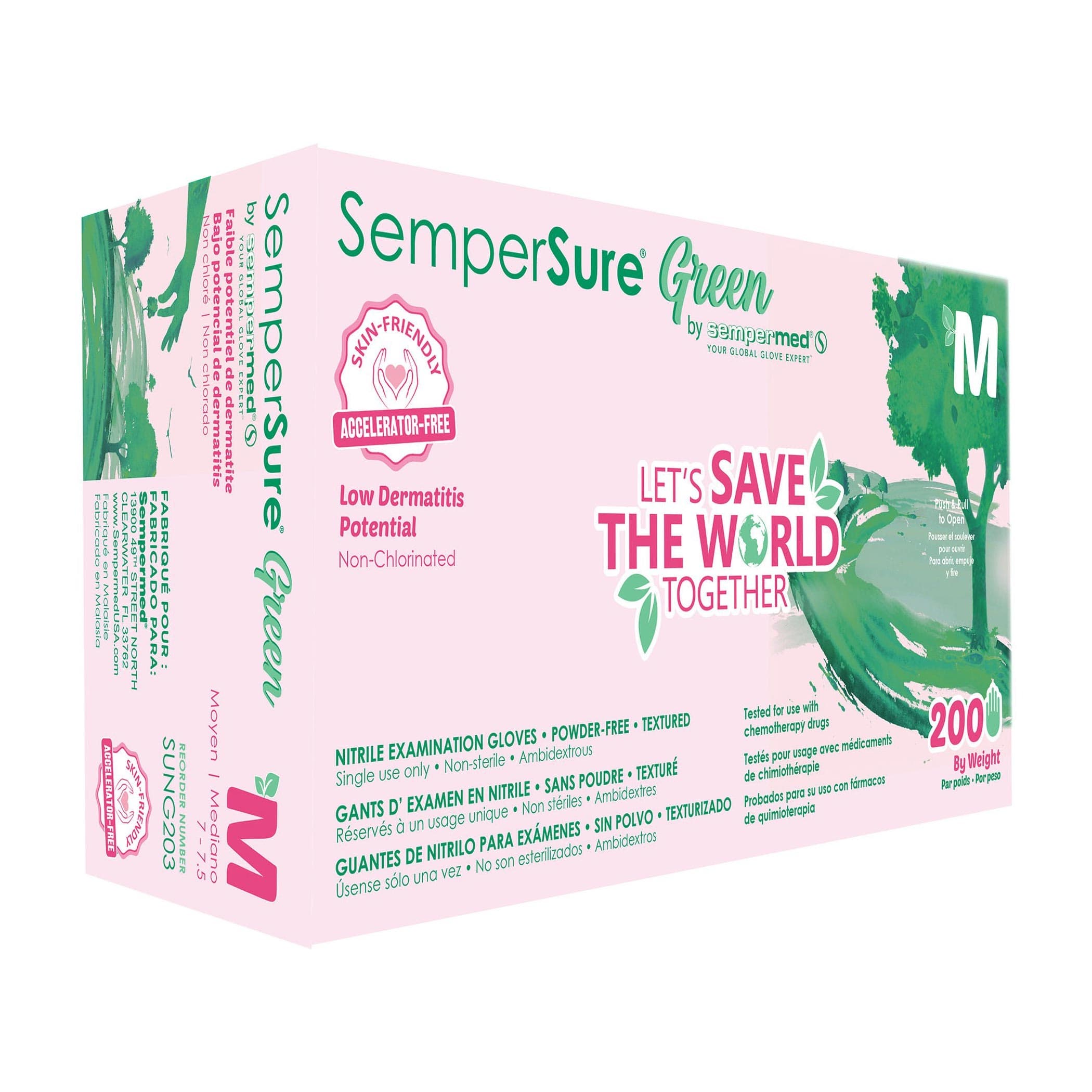 Sempermed Sempersure Green Nitrile Exam Gloves - Image 2