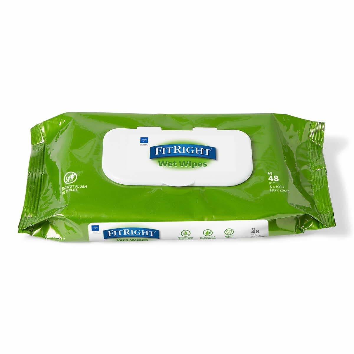 FitRight Aloe Personal Cleansing Wet Wipes, Scented - Pack of 48 - Image 1
