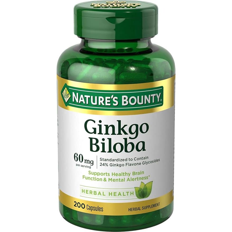 Nature's Bounty Ginko Biloba, 60 mg - Bottle of 200 - Image 1