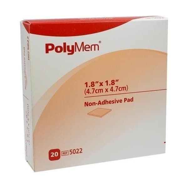 Polymem Non-Adhesive Foam Pad Dressing, 1.8 x 1.8 Inch - Box of 20 - Image 1