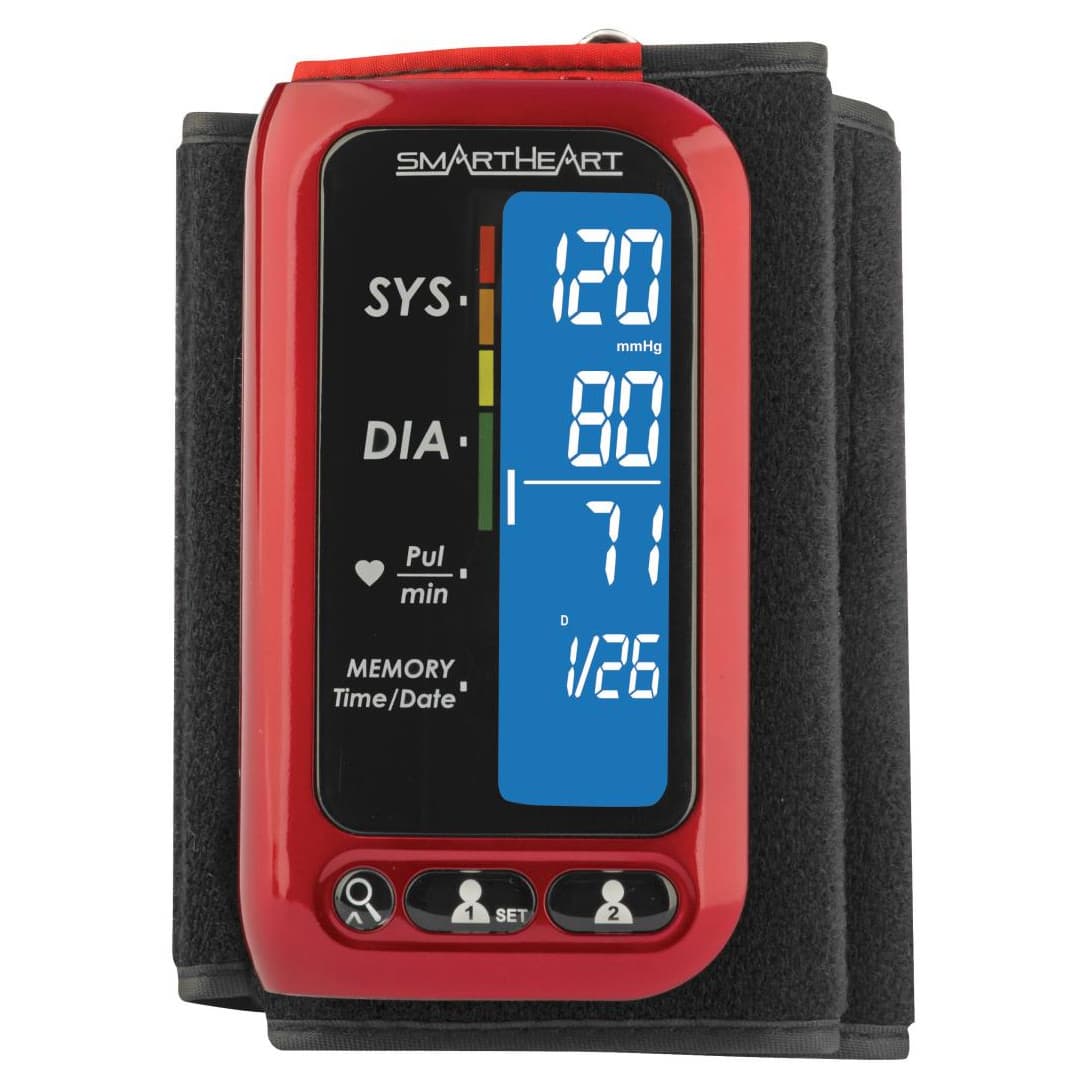 SmartHeart Automatic Arm Blood Pressure Monitor, Wide Range Cuff - Case of 12 - Image 1