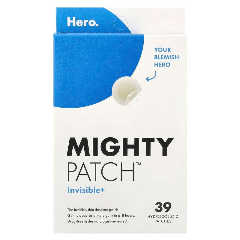 Hero Cosmetics Mighty Patch Acne Patches, Invisible+ - Box of 39 - Image 1