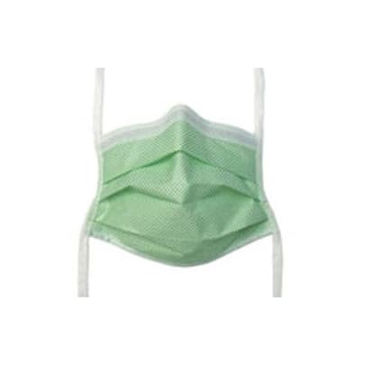Fog Shield Surgical Mask, Green, Anti-fog Tape - Box of 50 - Image 1