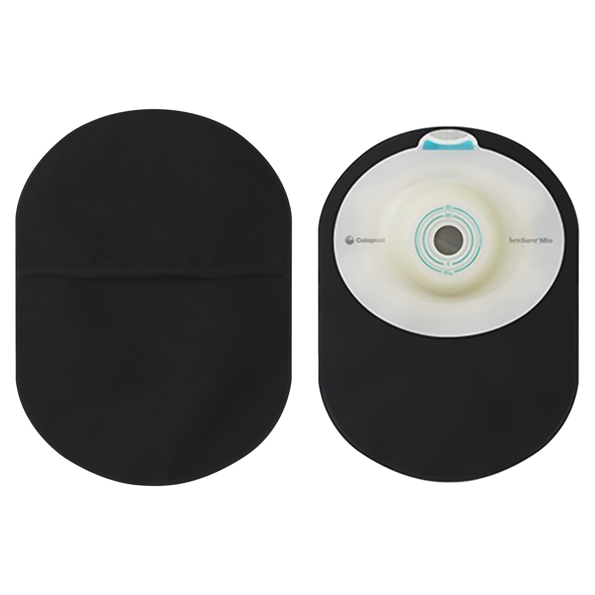 SenSura Mio Midi Convex Deep 1-piece closed pouch, Black - Image 1