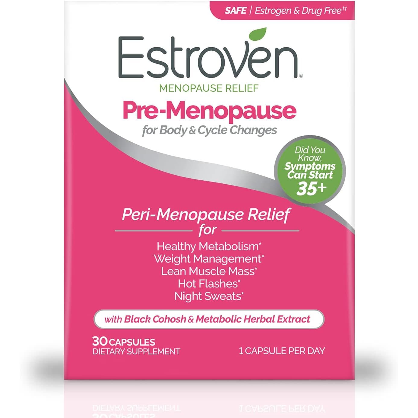 Estroven Menopause Relief Bundle with Pre-Menopause Capsules, 30 Count - Each - Image 1