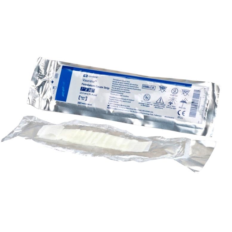 Vaseline Petrolatum Impregnated Dressing, Gauze, Sterile, 1" x 36" - Image 1