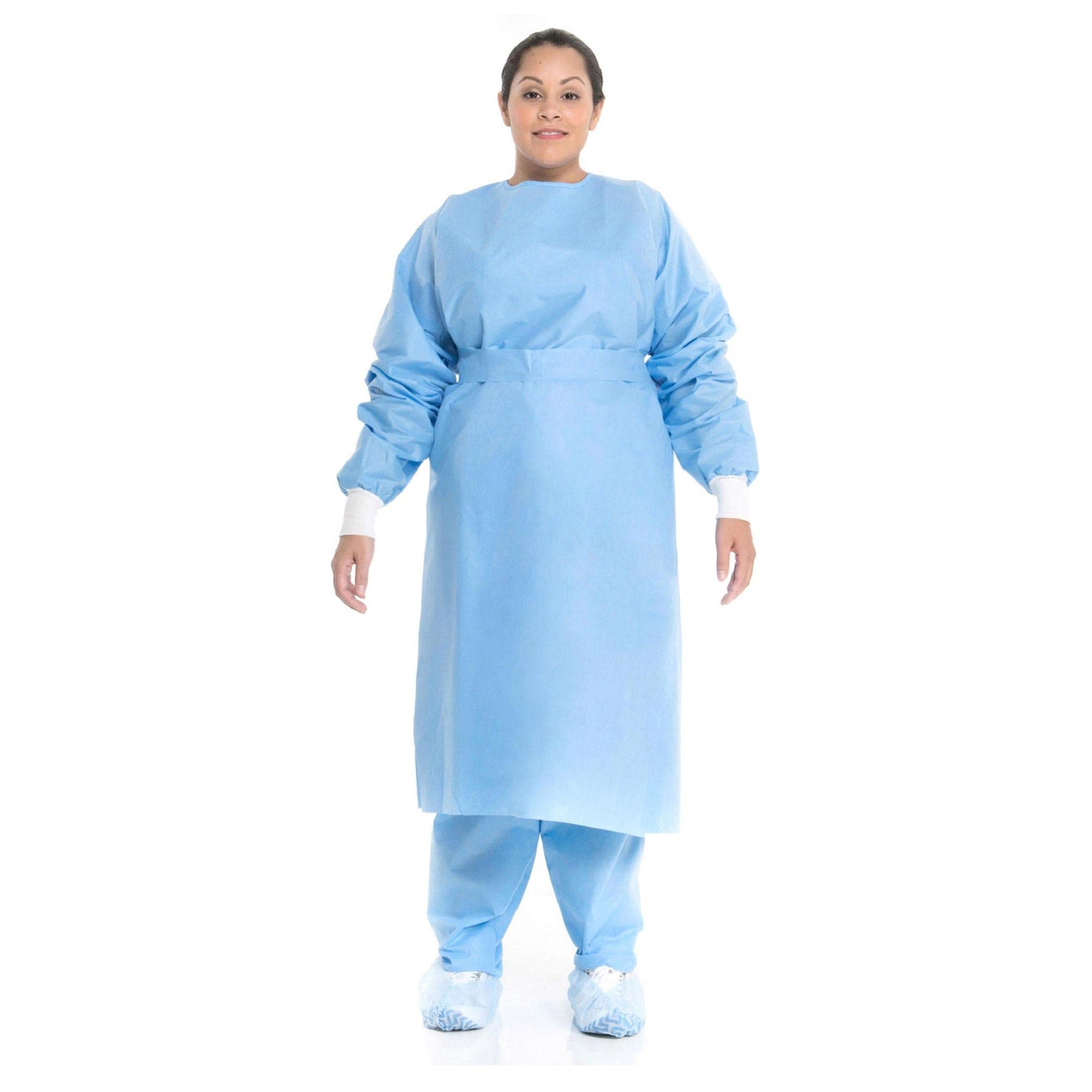Halyard Inc Protective Procedure Gown, Blue, Large - Case of 60 - Image 1