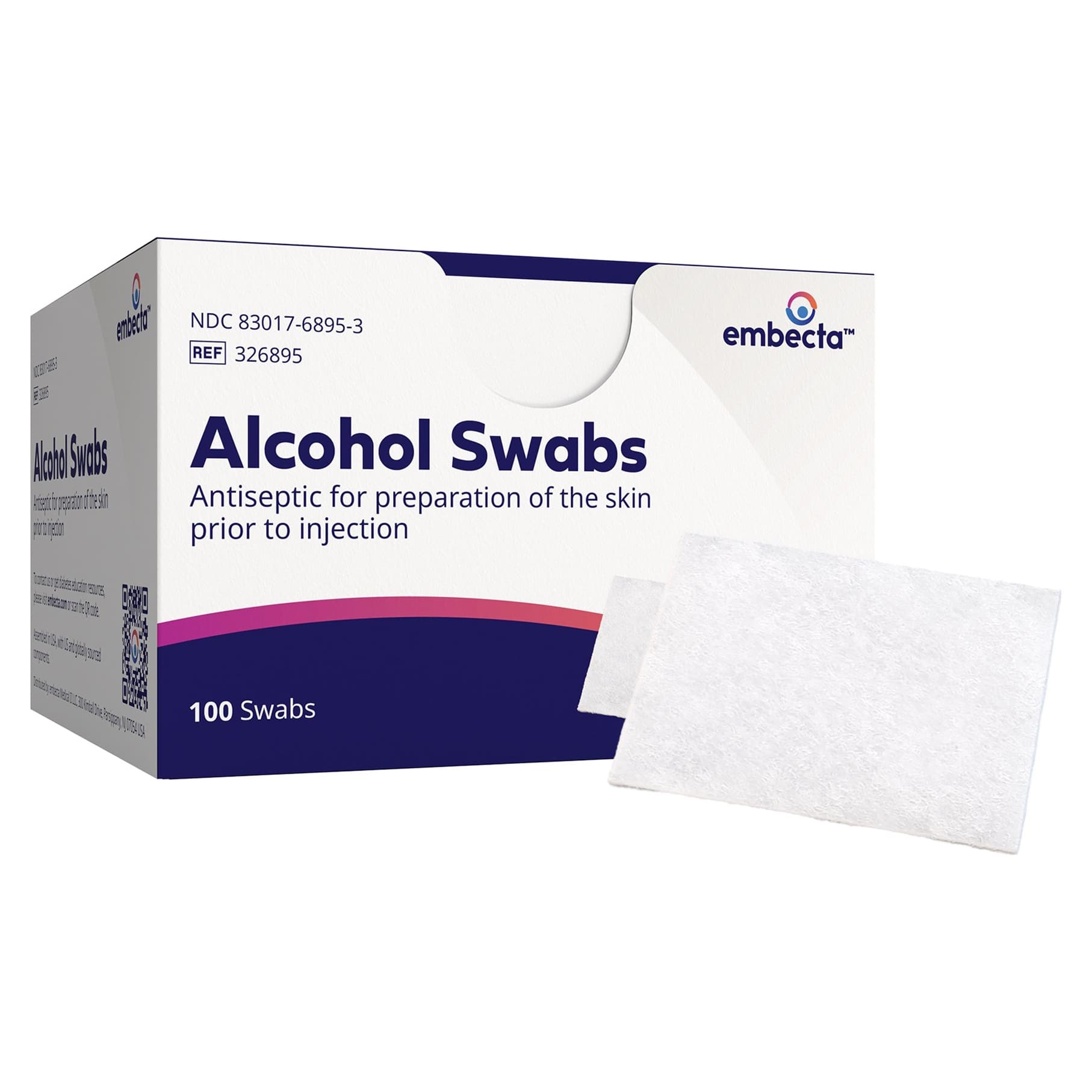 Embecta Alcohol Swabs - Box of 100 - Image 1