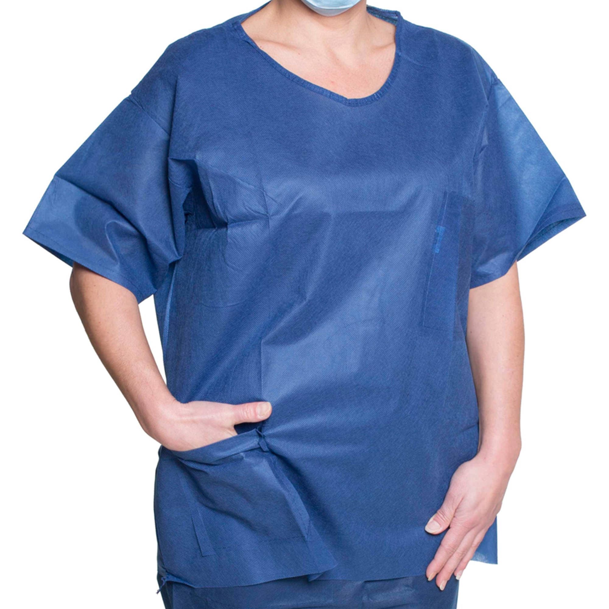 Dukal Scrub Shirt, Dark Blue, Large - Case of 50 - Image 1