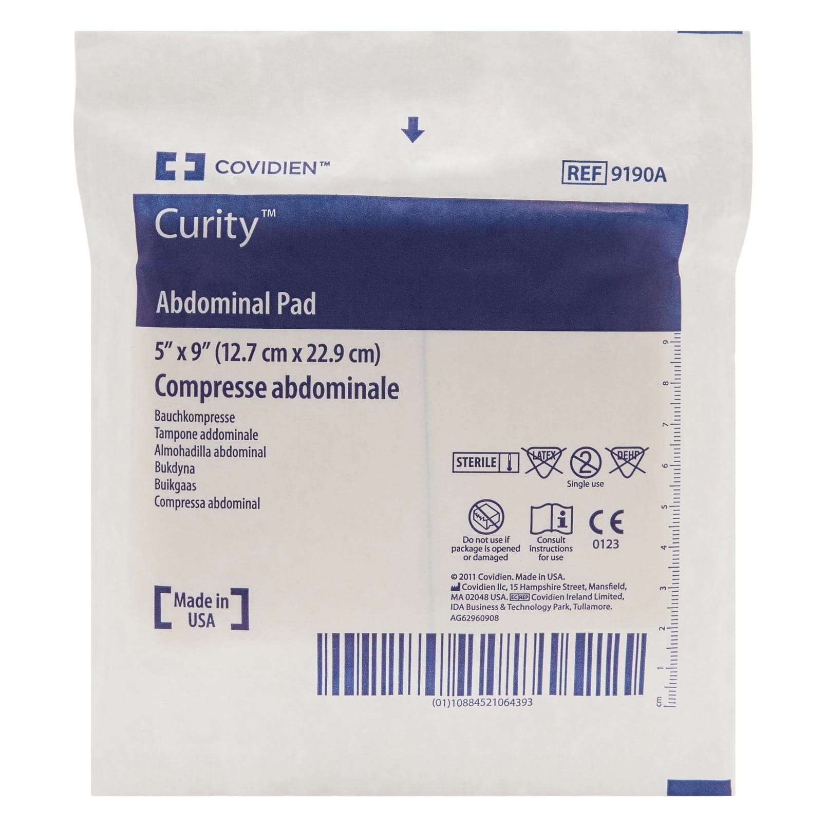 Curity Abdominal Pads, Sterile, 5 x 9 Inch - Image 1