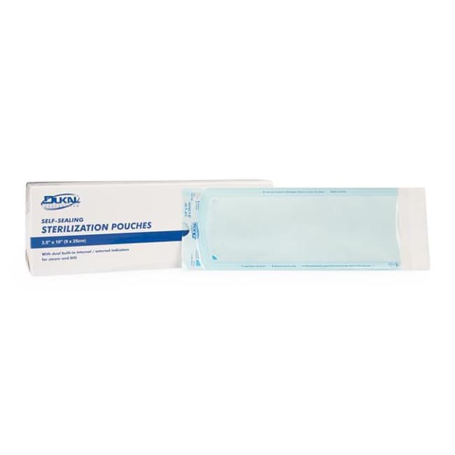 Dukal Sterilization Pouch, 3.5" x 10" - Case of 4000 - Image 1
