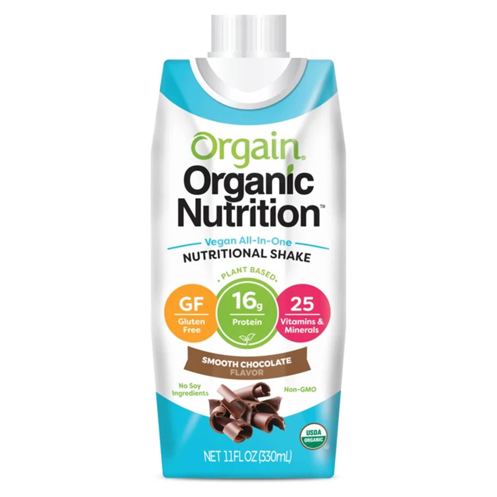 Organic Vegan Oral Protein Supplement, Chocolate, 11 oz - Case of 12 - Image 1