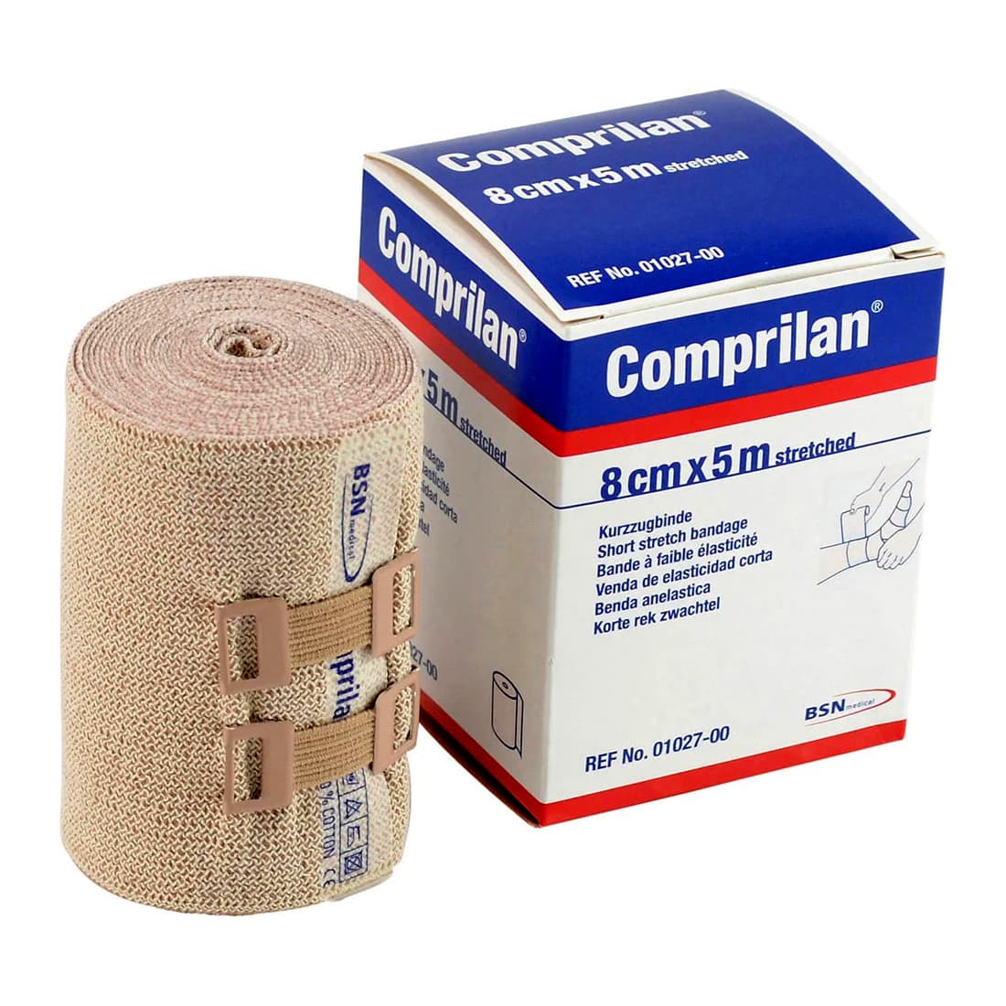 Comprilan Short Stretch Bandage, 8 cm x 5 meter - Each - Image 1