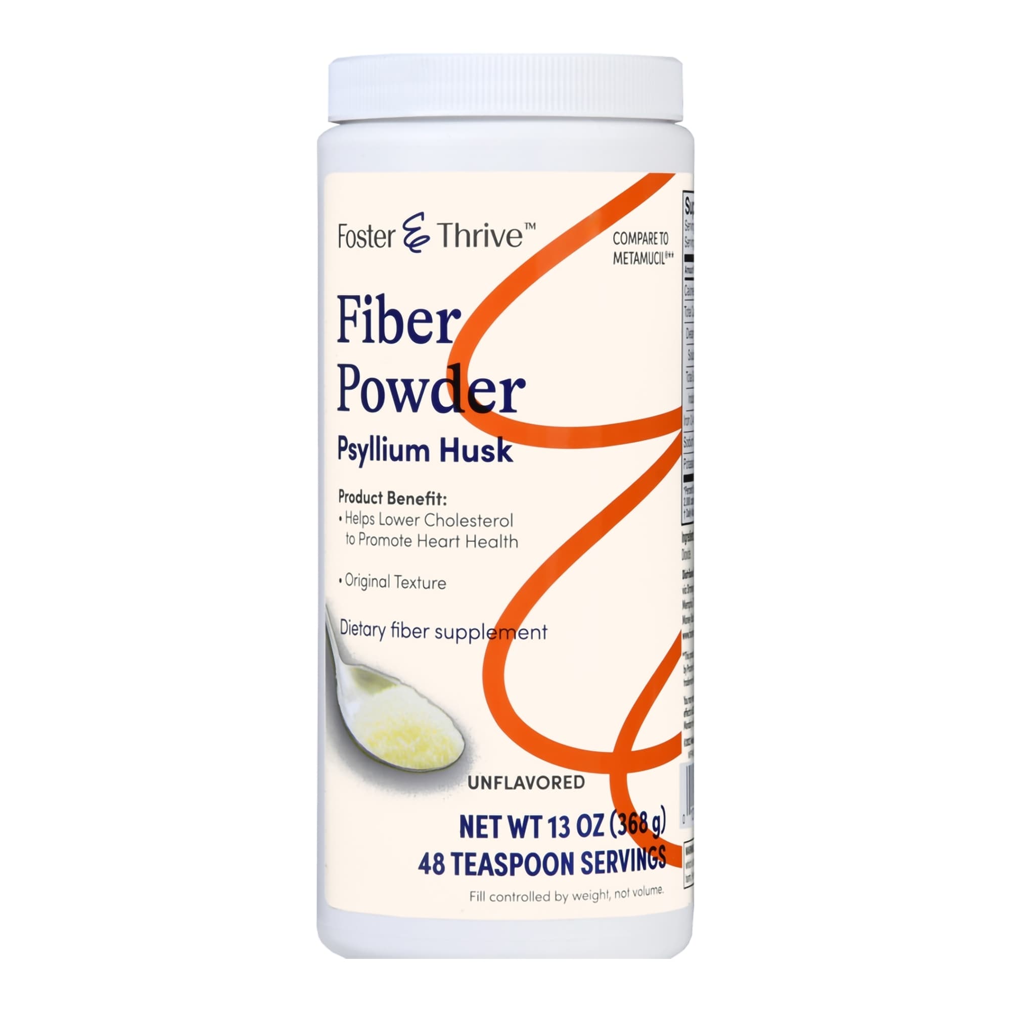 Foster & Thrive Psyllium Husk Fiber Supplement Powder - Image 2