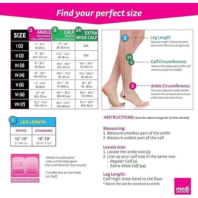 Mediven Comfort Standard Calf High Compression Stockings - Image 2