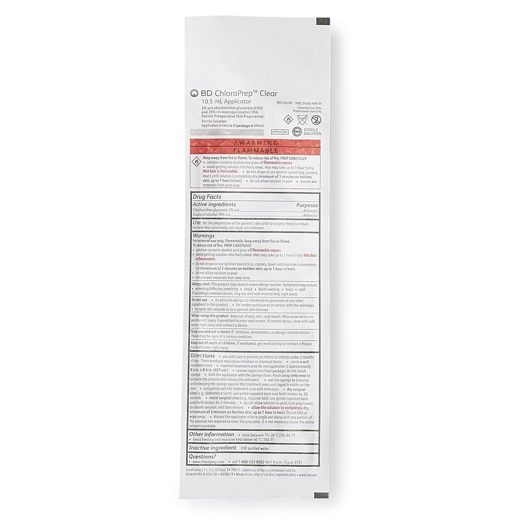 ChloraPrep Clear Skin Prep Solution Foam Applicator - Image 3