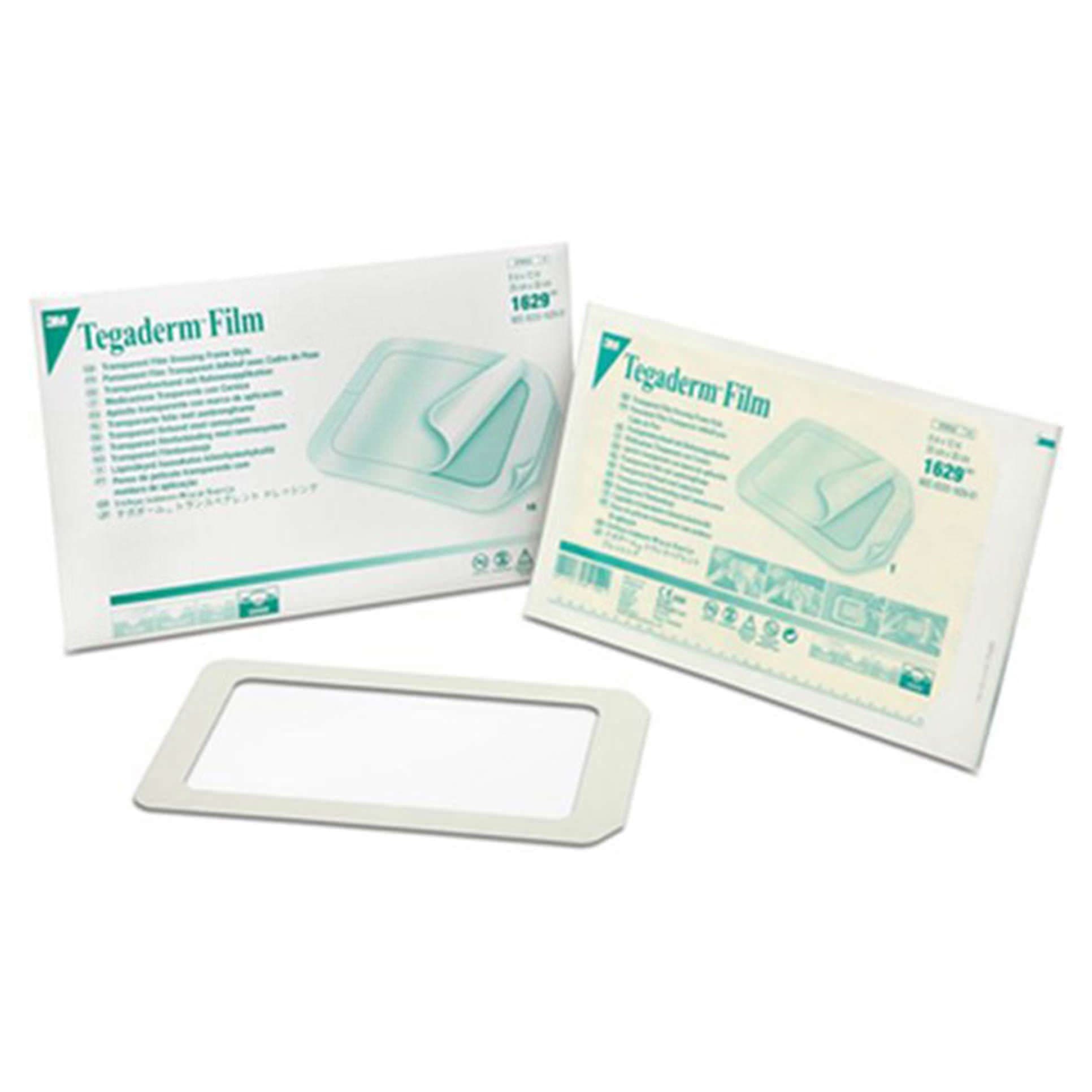 3M Tegaderm Transparent Adhesive Dressing, Frame Style, 8 x 12 Inch - Box of 10 - Image 1
