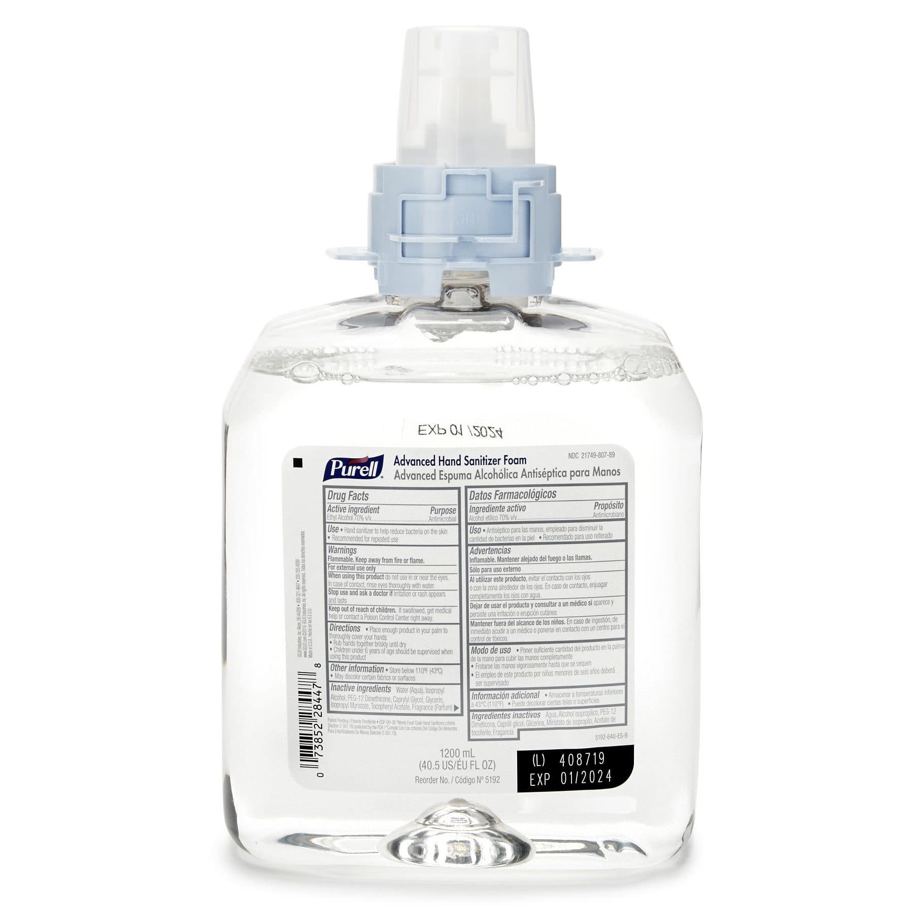 Purell Advanced Hand Sanitizer Foam Refill for FMX-12 Dispenser, 1,200 mL - Case of 4 - Image 1