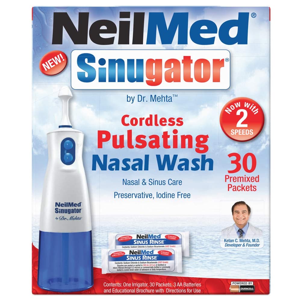 NeilMed Sinugator Pulsating Nasal Wash Kit, 30 counts - Each - Image 2