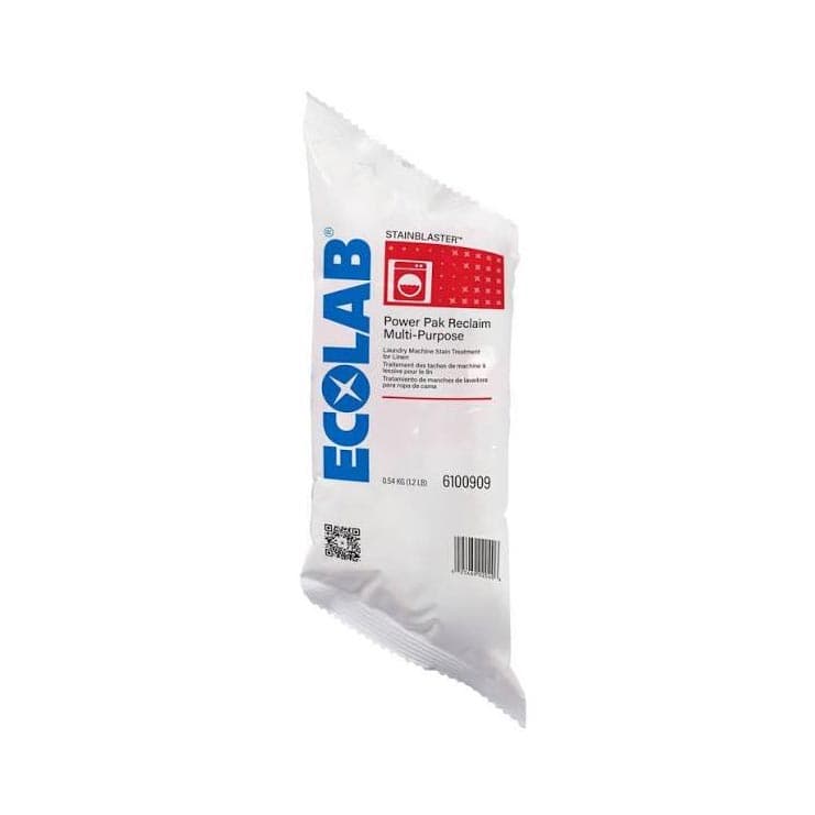 Ecolab StainBlaster Power Pak Reclaim Multi-Purpose Laundry Stain Remover, 1.2 lbs. - Case of 12