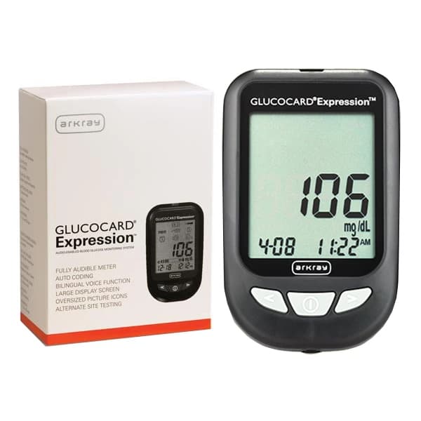 Arkray Glucocard Expression Blood Glucose Meter Kit, 93mm x 58mm x 20.5mm - Image 1