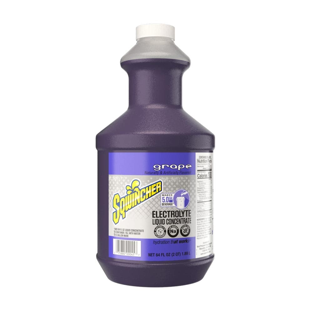 Sqwincher Liquid Concentrate Electrolyte Replenishment Drink Mix, Grape - Case of 6 - Image 1