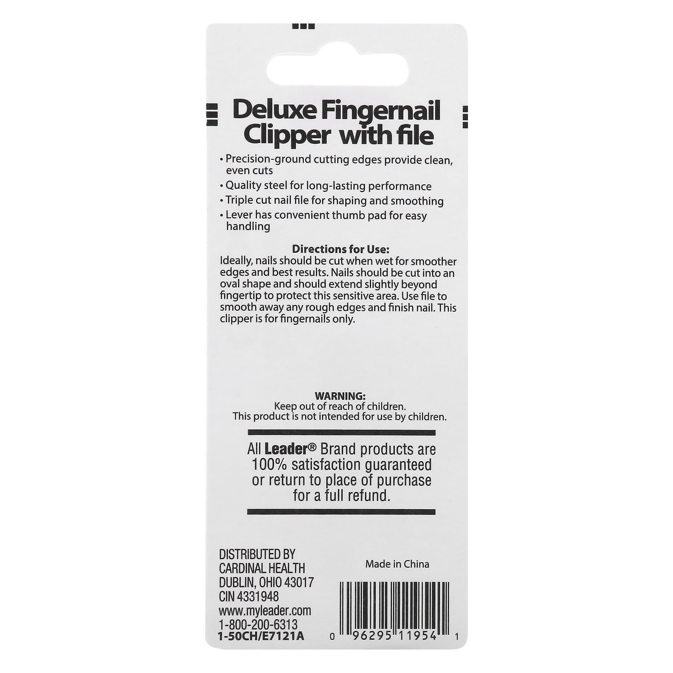 Leader Deluxe Fingernail Clipper - Each - Image 3