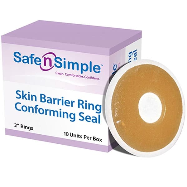Safe n Simple Conforming Skin Barrier Rings with Aloe, 2 Inch - Image 1