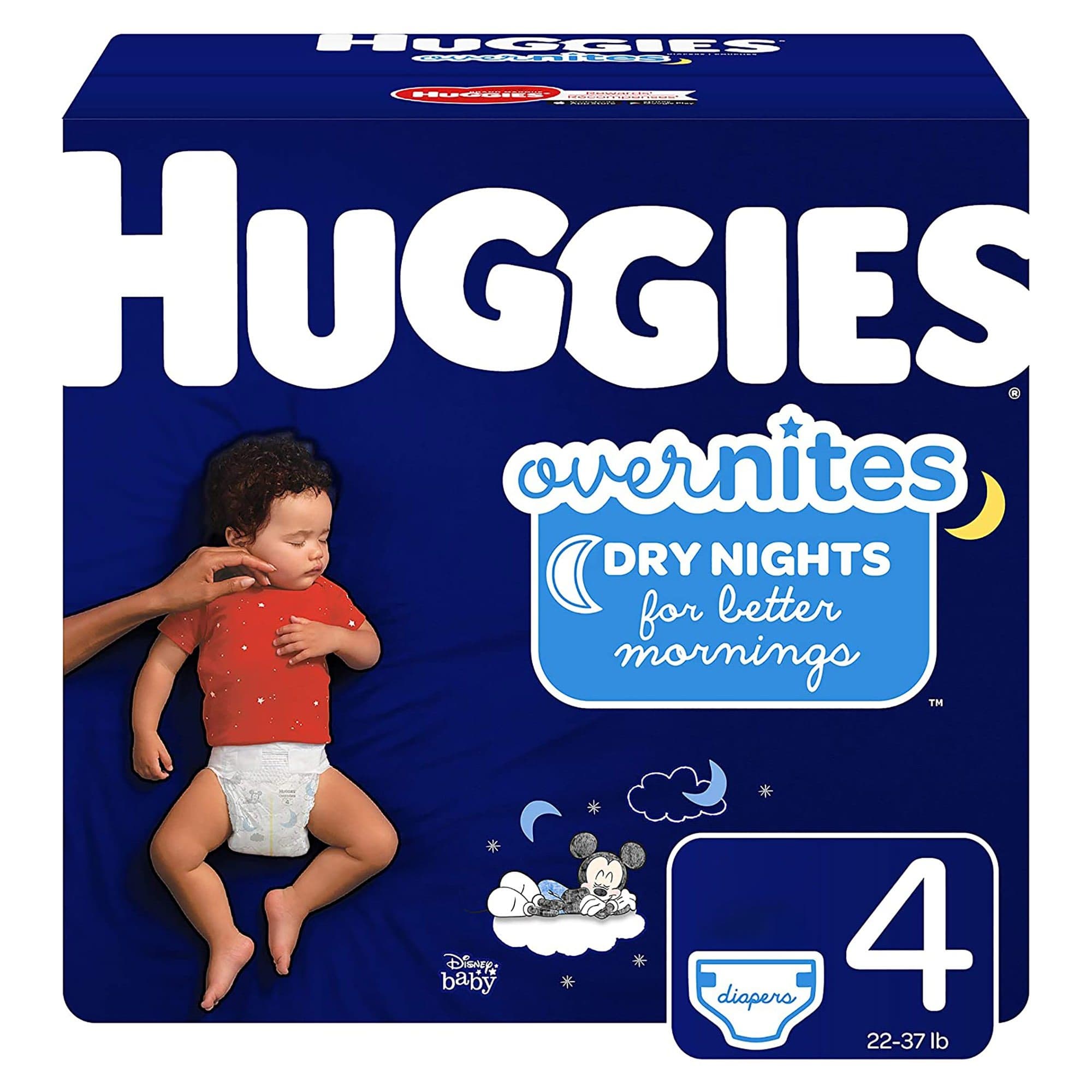 Huggies Overnites Baby Diapers, Size 4 - Case of 84 - Image 1