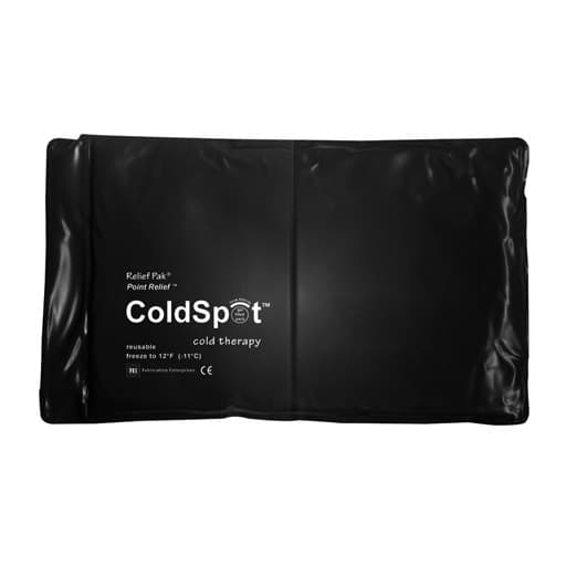 Relief Pak ColdSpot Black Urethane Pack, Half Size, 7 x 11 Inch - Case of 12 - Image 1