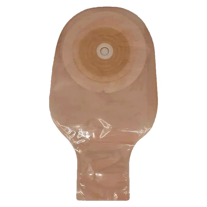 Safe N Simple Beige One-Piece System Ostomy Pouch