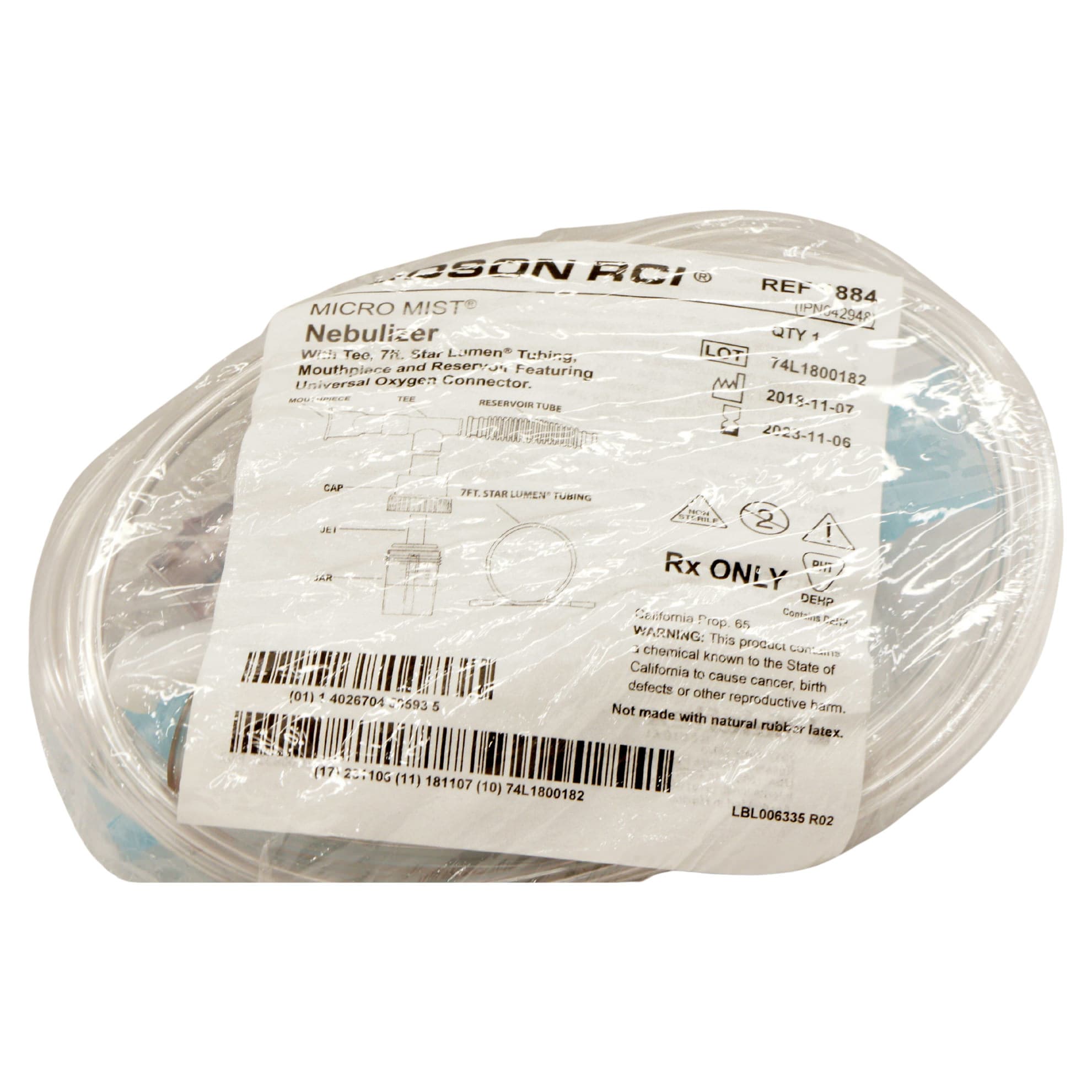 Micro Mist Nebulizer Kit with Reservoir Tube, 7 ft Star Lumen Oxygen Supply Tubing & Uni. Connector - Image 2