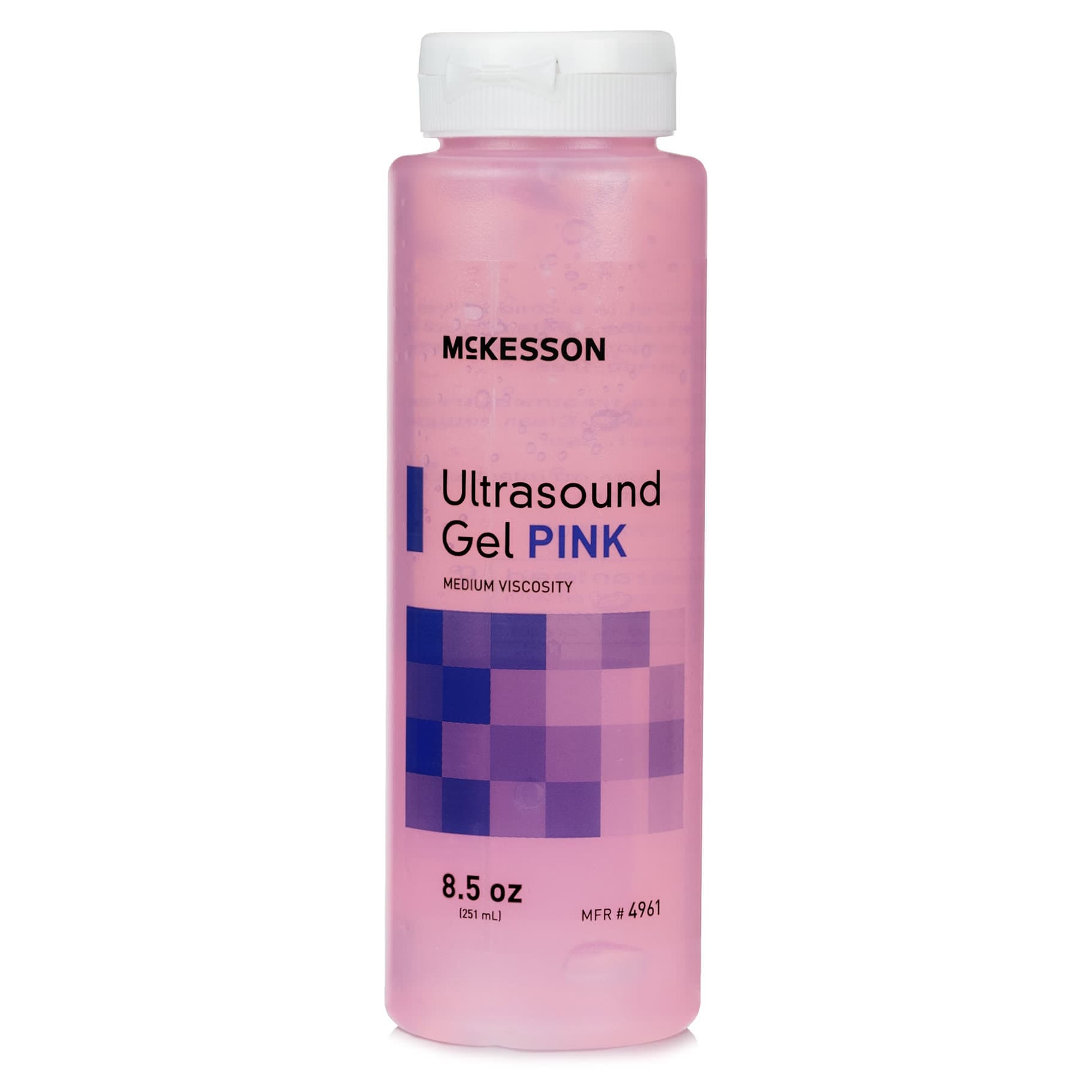 McKesson Ultrasound Gel, Pink, Bottle, Conductive gel, 8.5 oz. - Case of 12 - Image 1