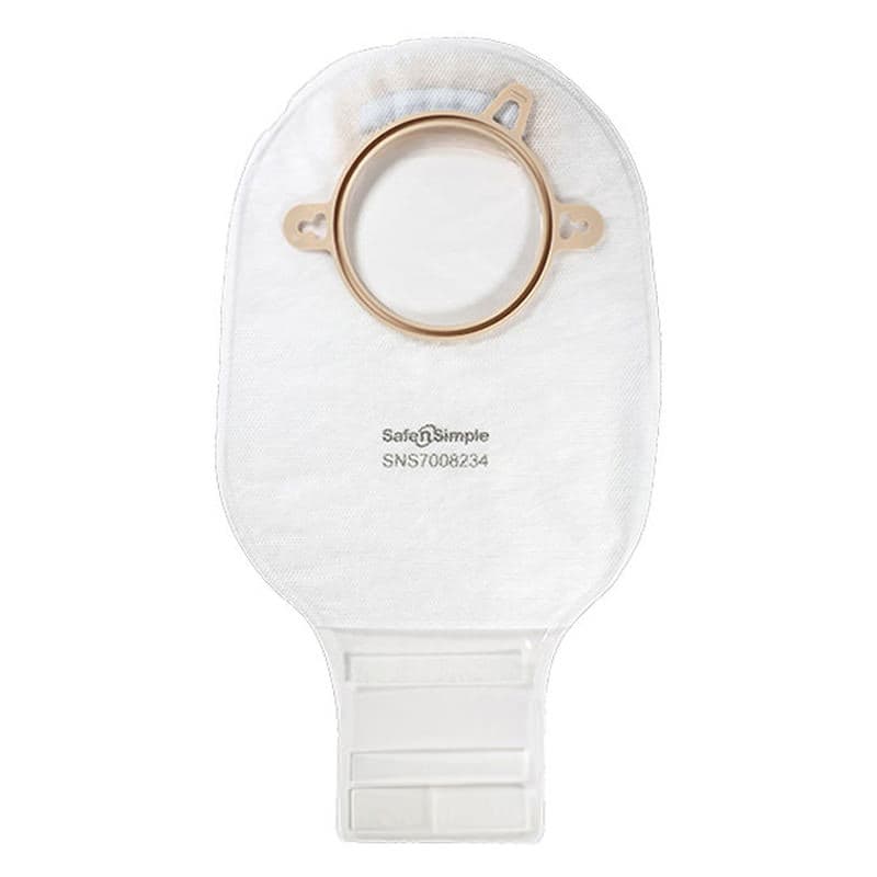 SimPurity 2-Piece Drainable Pouch, Transparent, Filter, 12", 2-3/4" Flange, 70 mm - Case of 80 - Image 1
