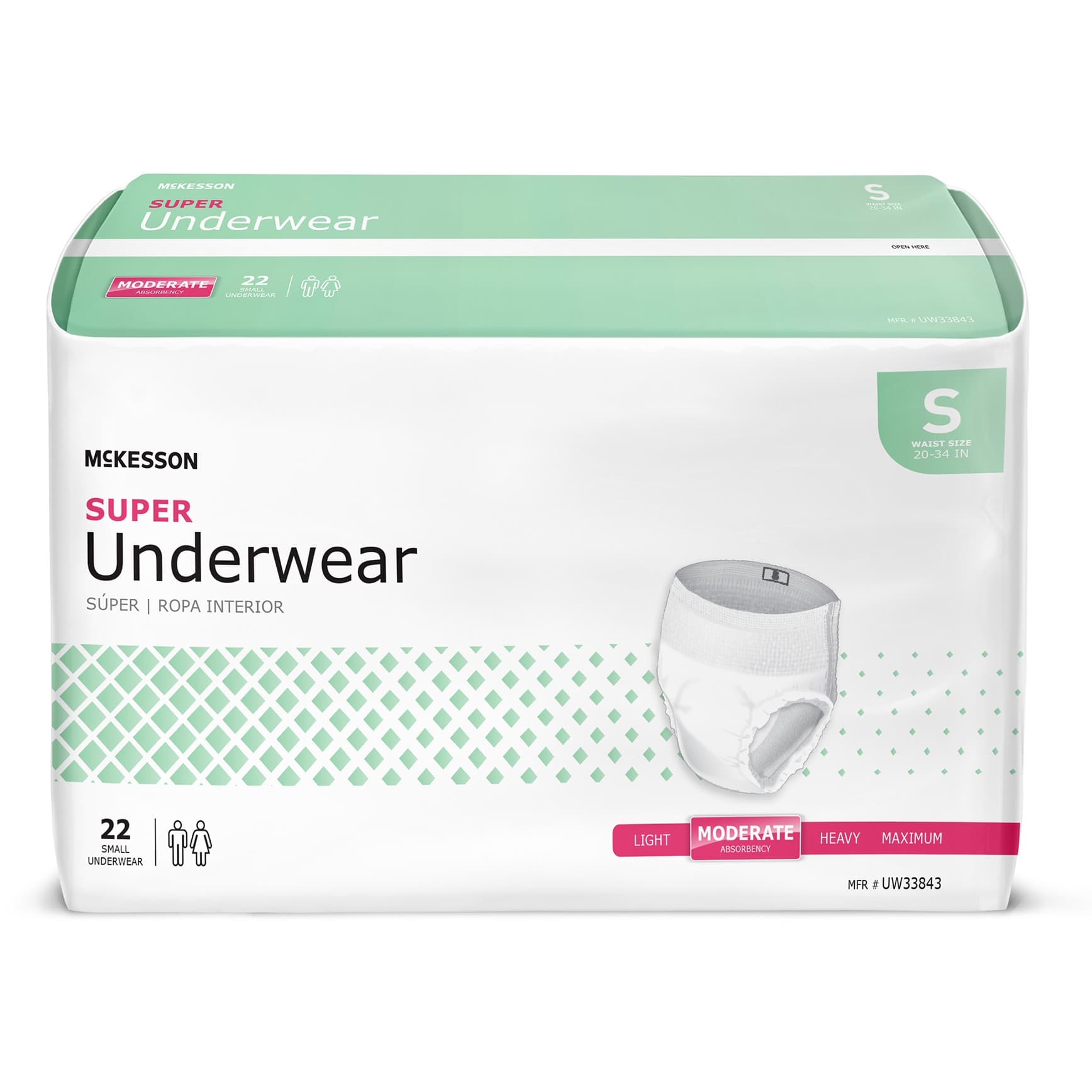 McKesson Super Incontinence Underwear, Small - Case of 88 - Image 1