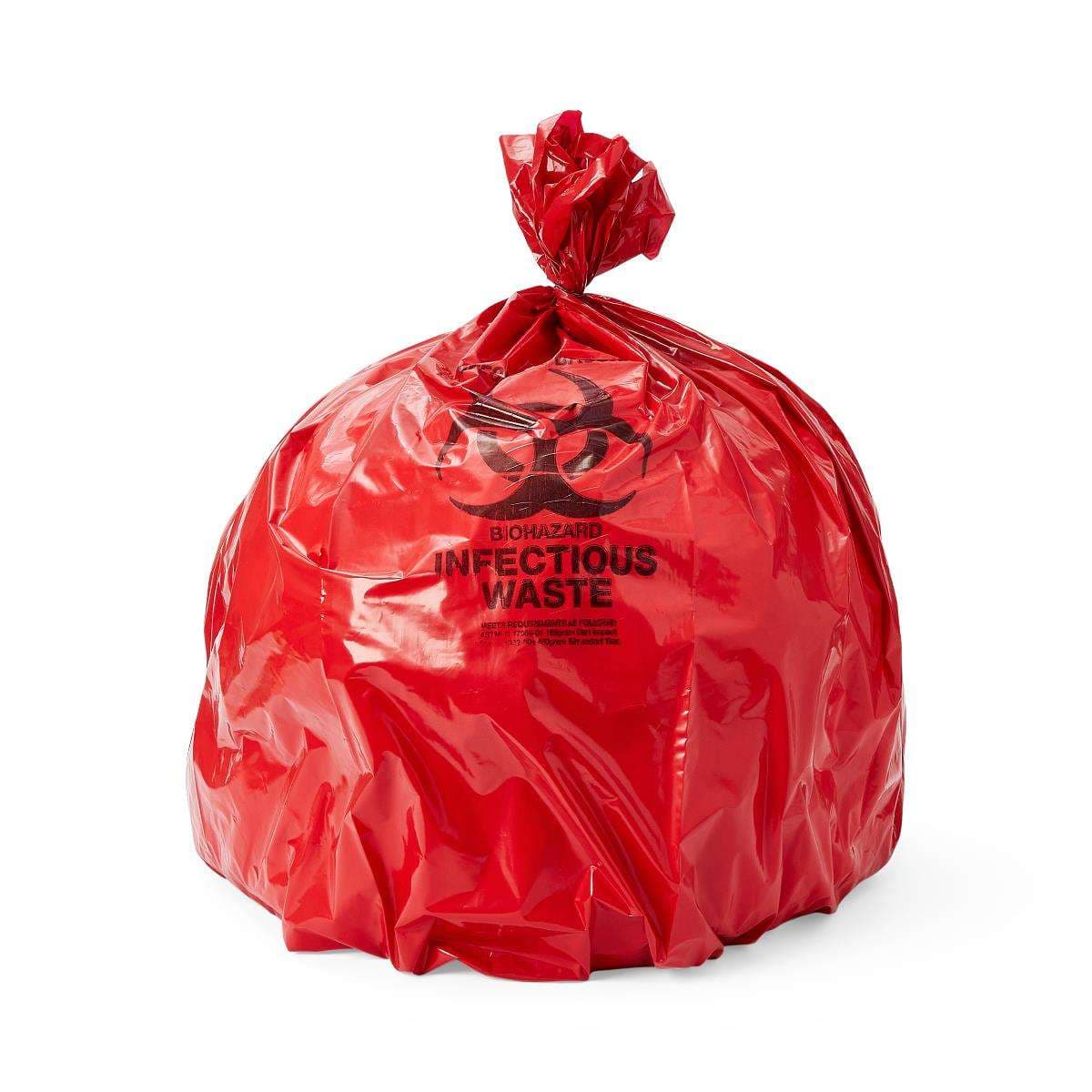 Medline Biohazard Liners, 40 x 46 Inch, Flat - Case of 75 - Image 1