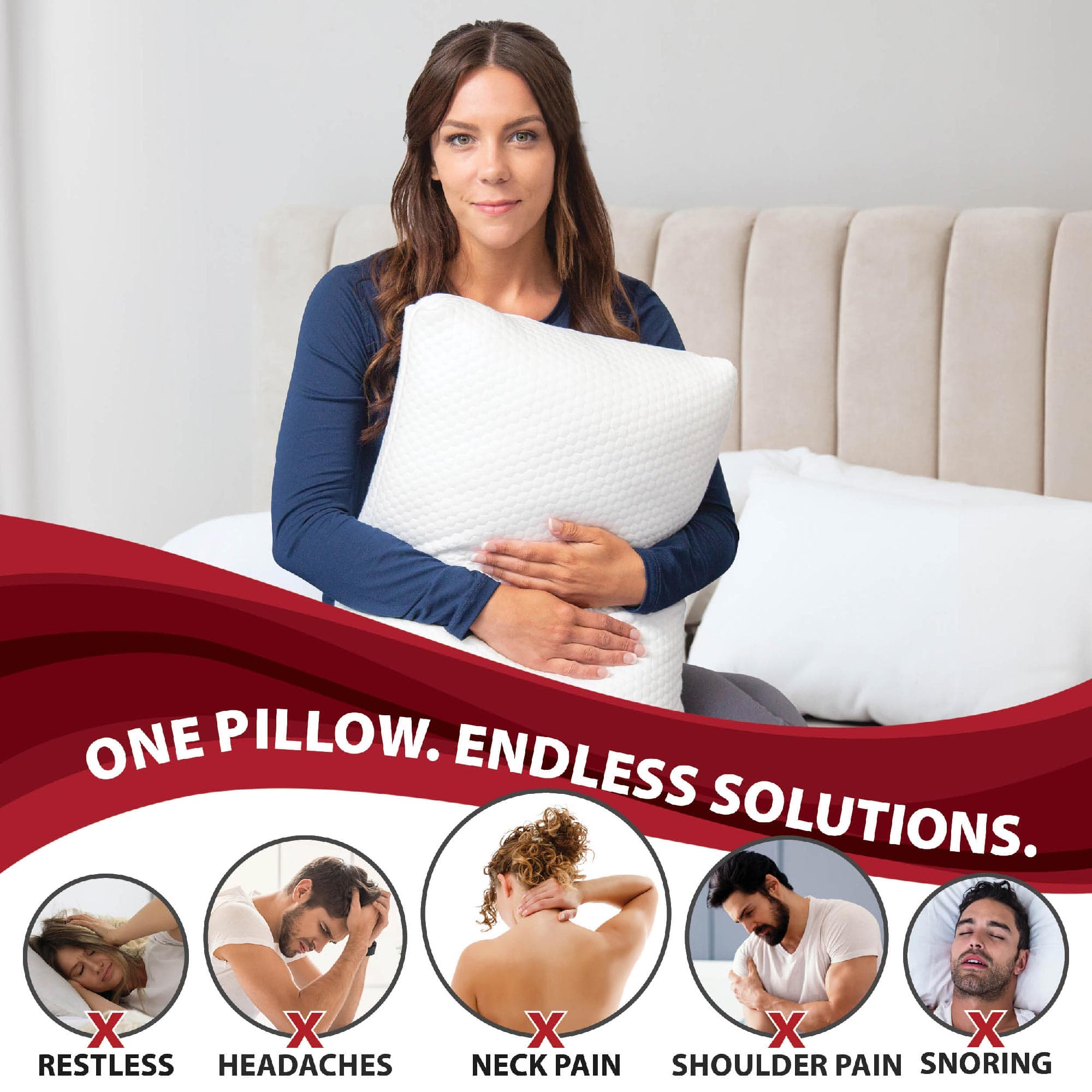 Core Adjust-A-Loft Fiber Adjustable Comfort Pillow - Image 3