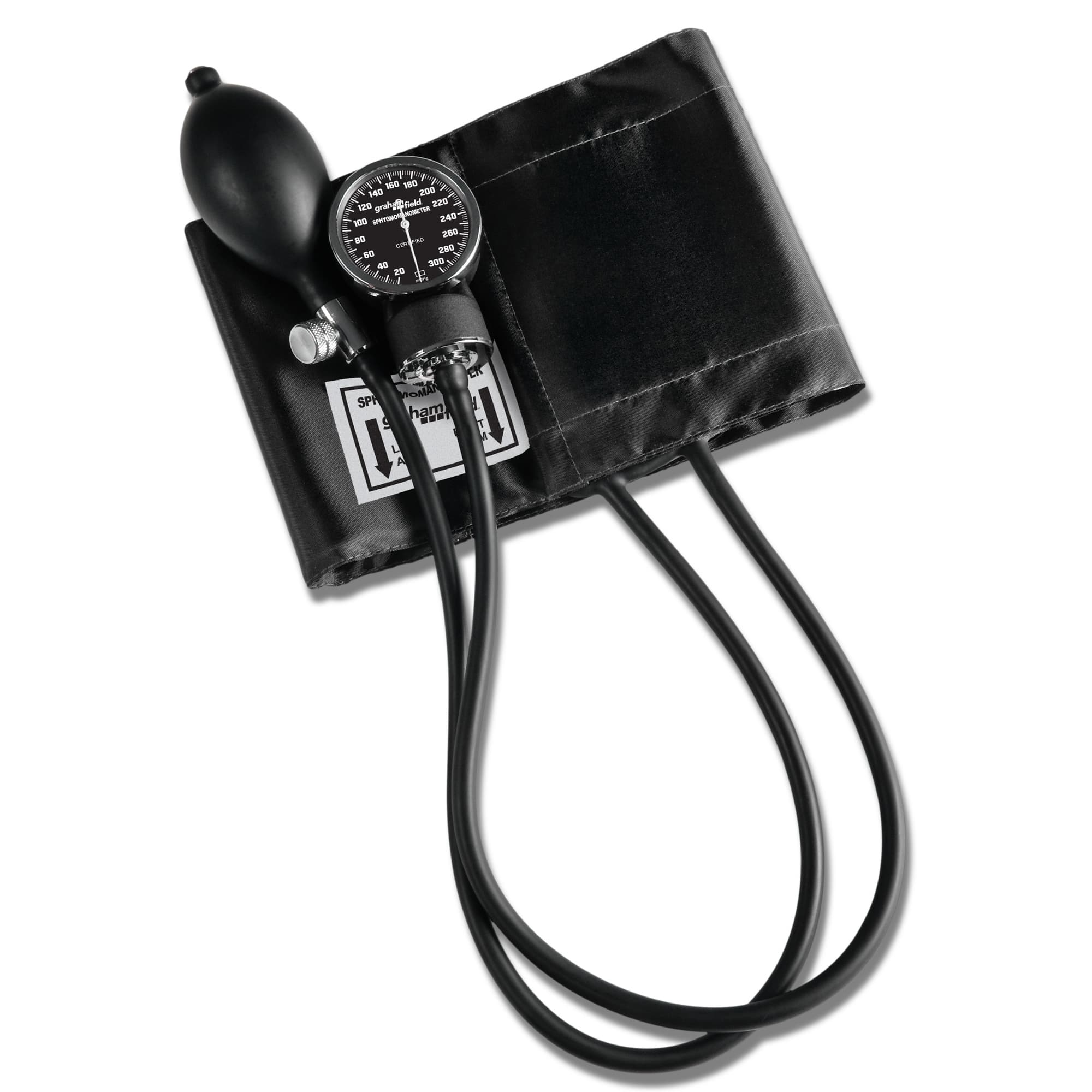 Labtron Labstar Deluxe Sphygmomanometer, Adult, Black - Image 1