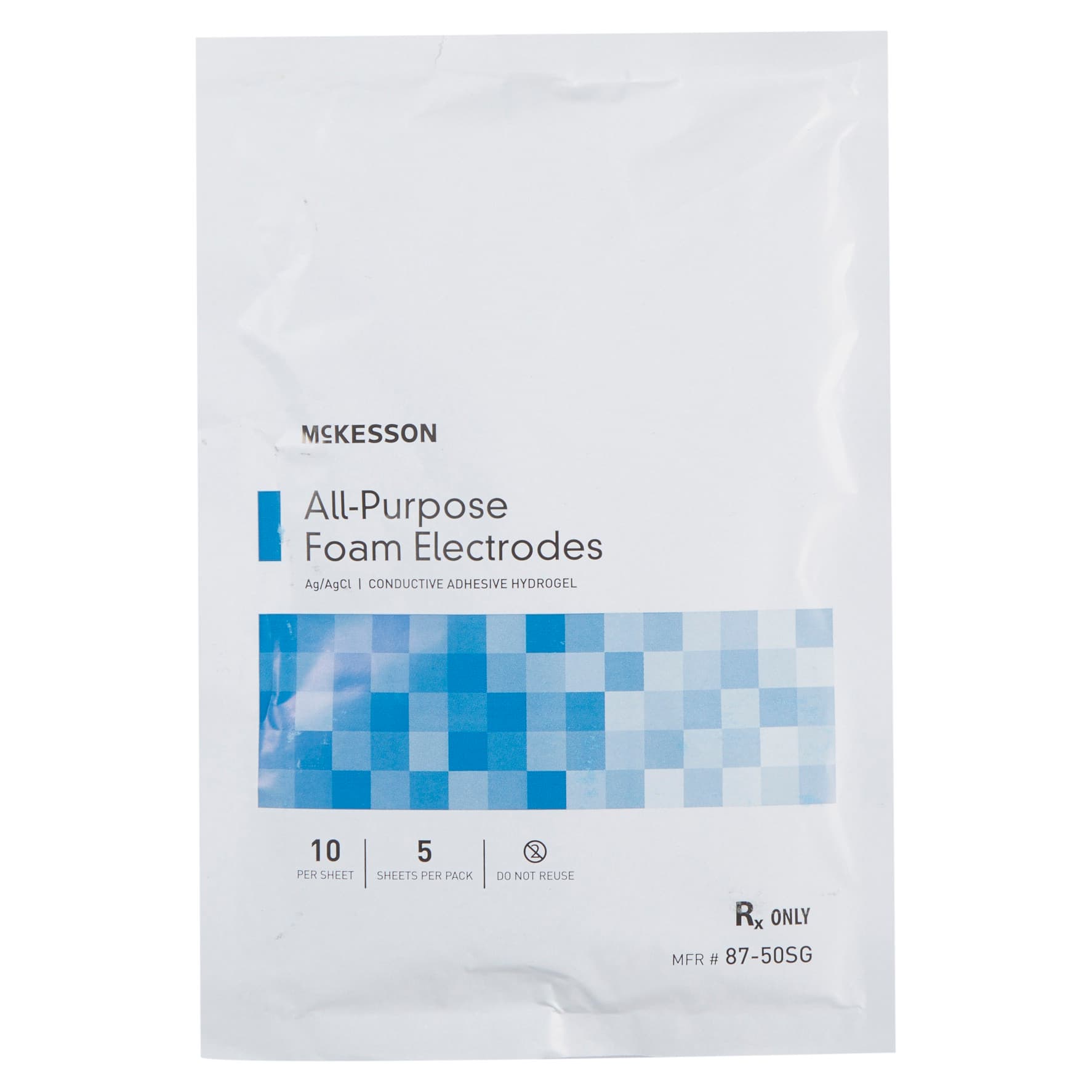 McKesson All-Purpose Foam Electrodes, Ag/AgCl, Conductive Adhesive Hydrogel - Case of 2000 - Image 1