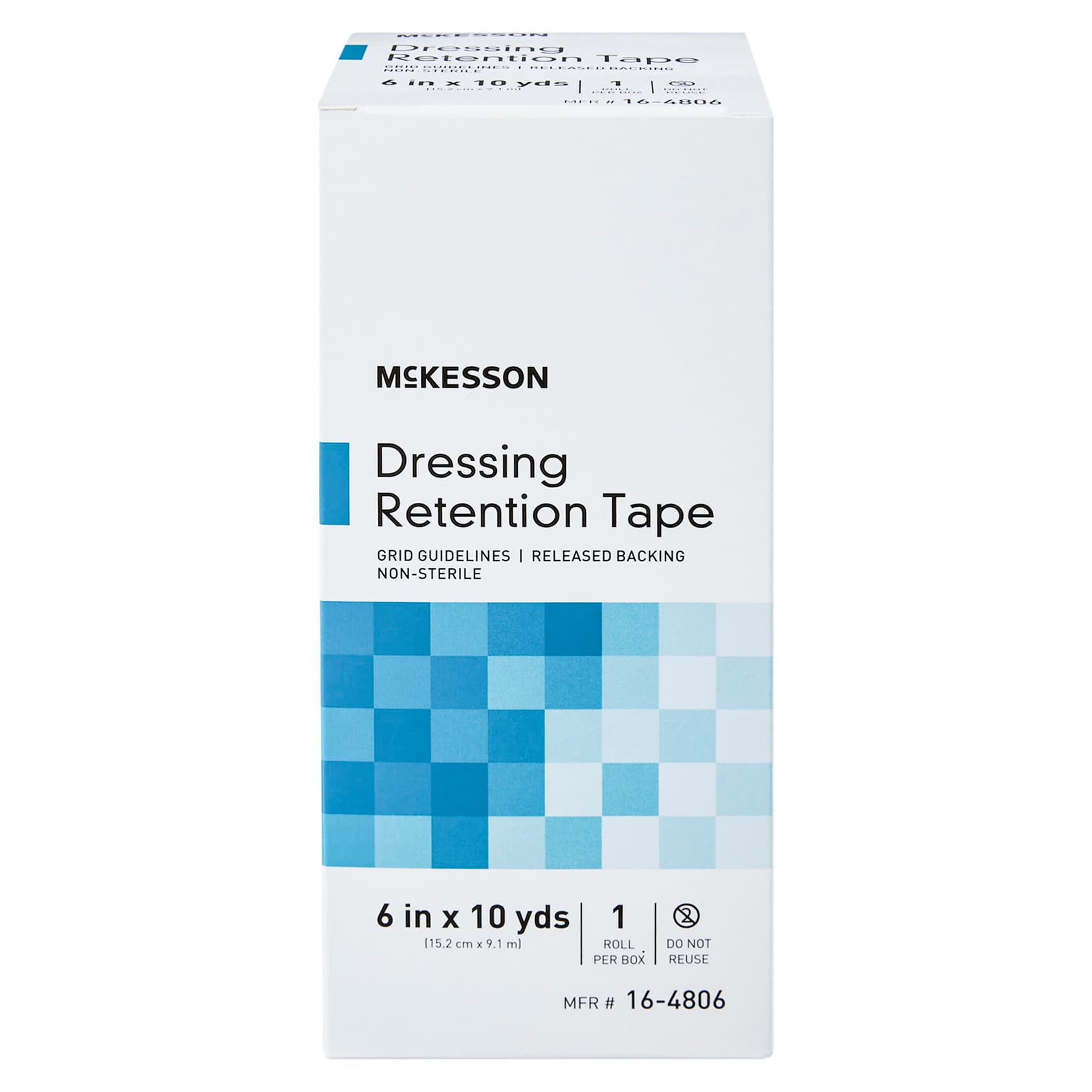 McKesson Dressing Retention Tape with Liner White NonSterile, 6 Inch x 10 Yard - Case of 12 - Image 1