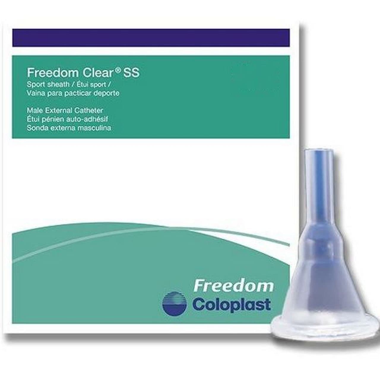 Freedom Clear SS Male External Catheter, 23 mm - Box of 100 - Image 1