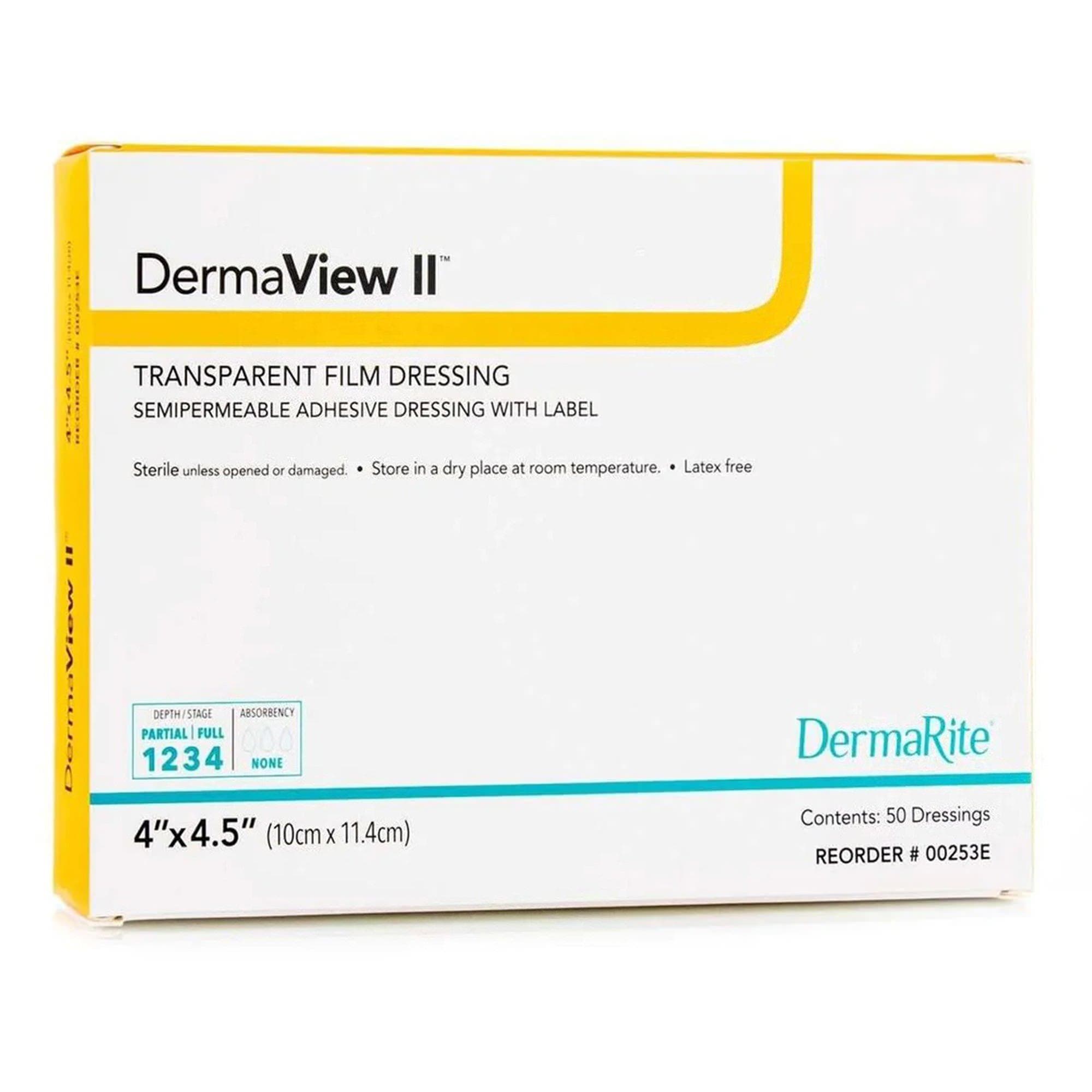 DermaView II Transparent Adhesive Film Wound Dressing With Label - Image 3