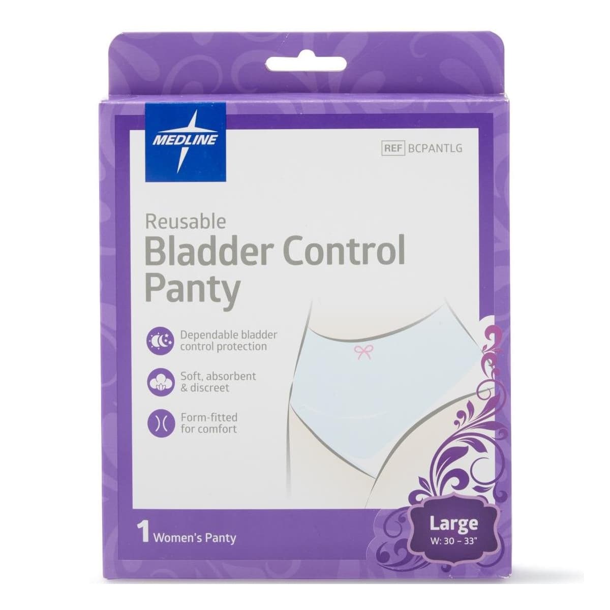 Medline Reusable Bladder Control Women's Panty - Image 1